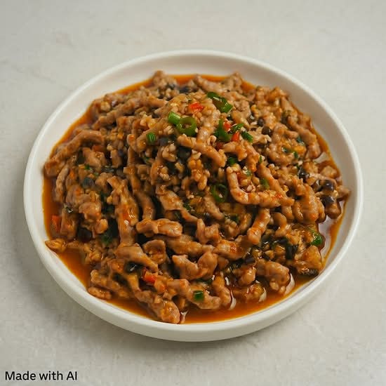 Shredded Pork in Garlic and Chili Sauce (魚香肉絲)